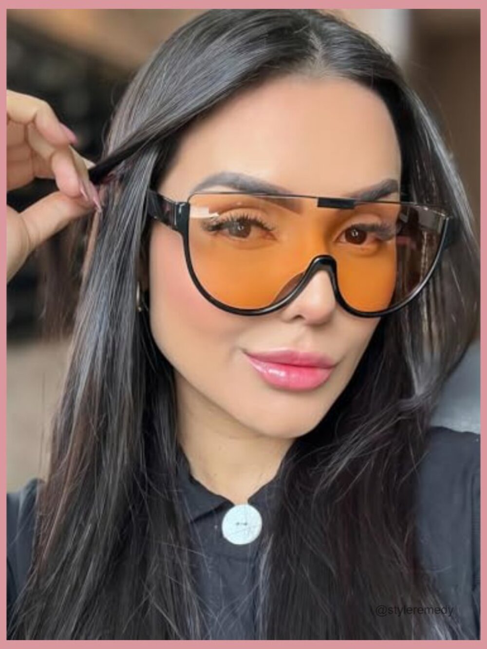 Oversized Aviator Sunglasses, Metal Frame, Polarized UV Protection - Picture 6 of 7